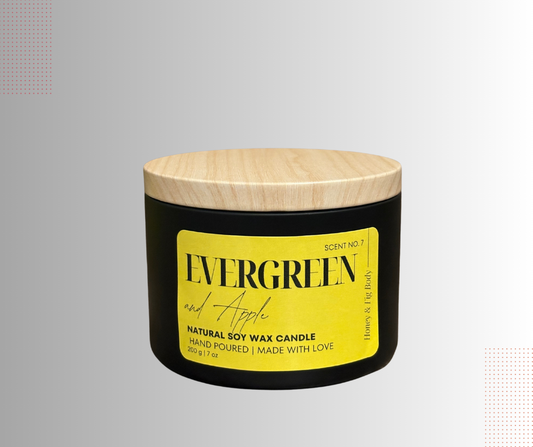 Candle - Evergreen and Apple - 7 oz
